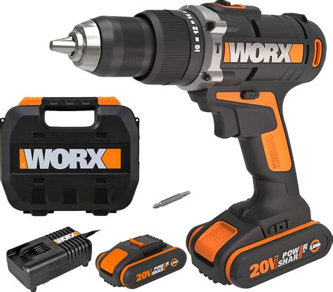 Worx Wx Trapano Avvitatore Con Percussione Mandrino In Metallo