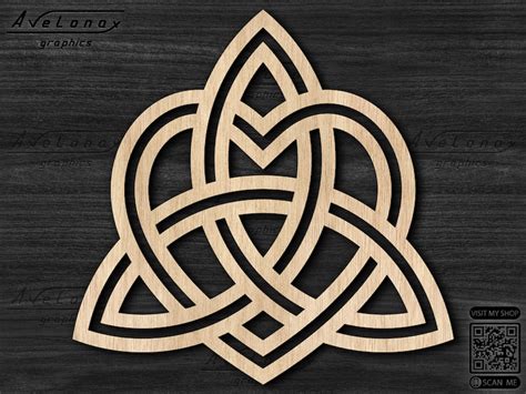 Celtic Heart Knot Laser Cut File Sister Knot Pdf Trinity Etsy