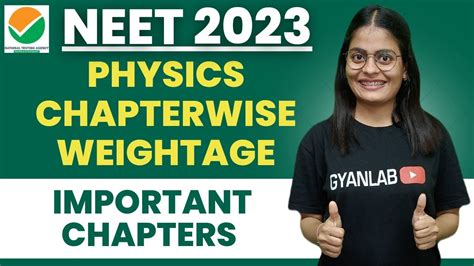 🔴 Neet 2023 Physics Chapterwise Weightage And Important Chapter