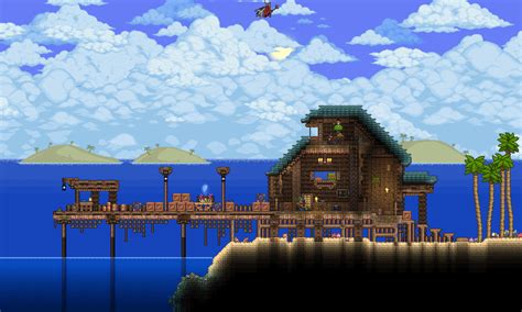 ocean house I made in Calamity playthrough : r/Terraria