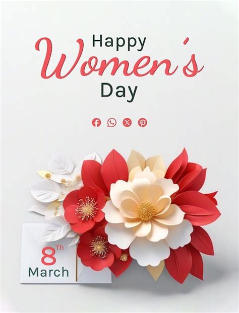 Premium PSD | International womens day 8 march poster design