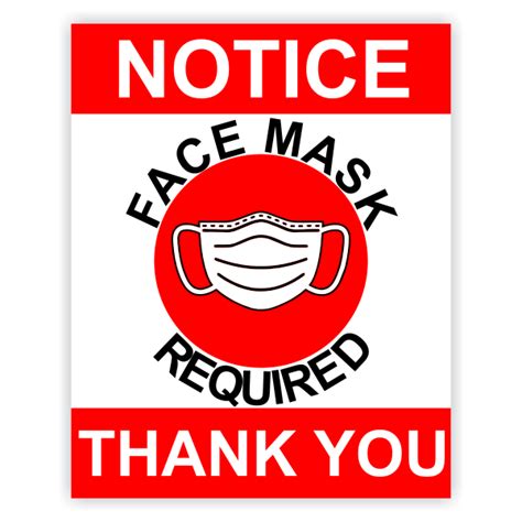 Notice Face Mask Required Sign Hc Brands