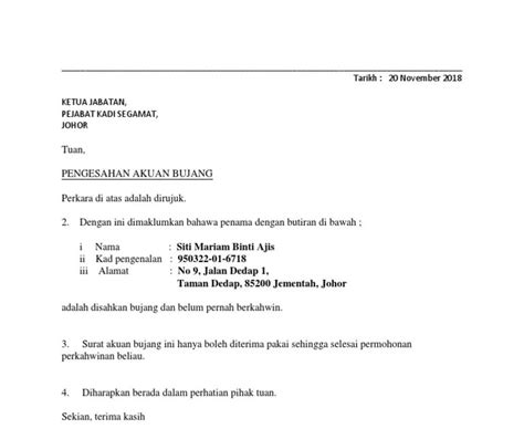 Surat Akuan Bujang Majikan 5 Contoh Surat Pengesahan Majikan Jawatan