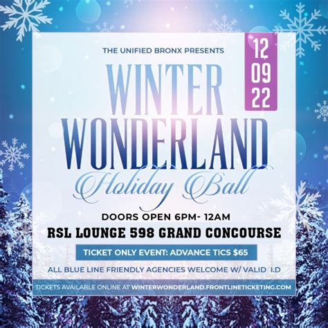 WINTER WONDERLAND HOLIDAY BALL Tickets - Frontline Ticketing