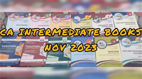 Ca Intermediate Books Unboxing Icai Study Material Nov Simran