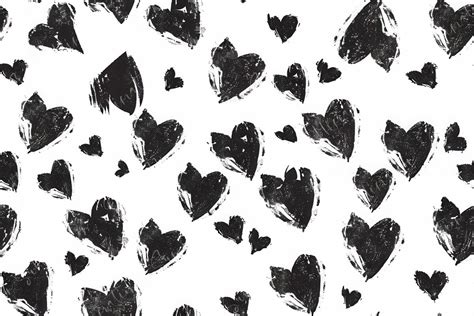 Black And White Heart Seamless Pattern Graphic By Sun Sublimation