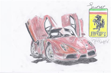 Ferrari Logo Sketch at PaintingValley.com | Explore collection of ...