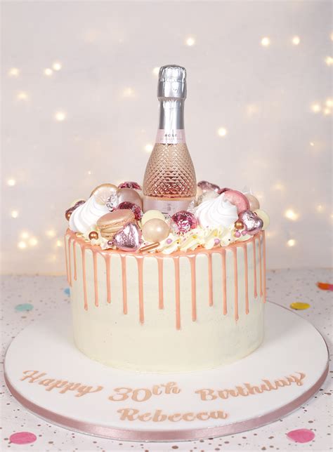 Rose Gold Rosé Drip Cake Cakey Goodness