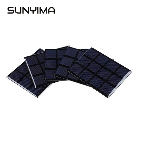 SUNYIMA 5Pcs Polycrystalline Mini Solar Panels Solar Cells Solar System