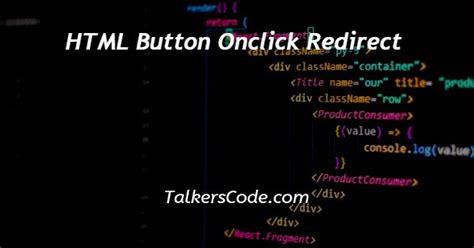 Html Button Onclick Redirect