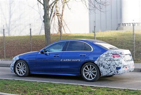 2022 Mercedes C Class Nears Debut As Prototypes Keep Little Camouflage On Carscoops