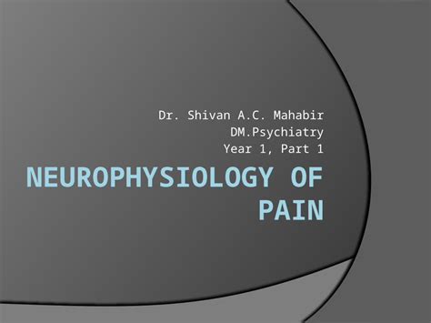 PPTX Neurophysiology Of Pain PDFSLIDE NET