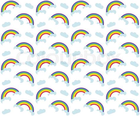 Rainbow Seamless Pattern Colorful Stock Vector Colourbox