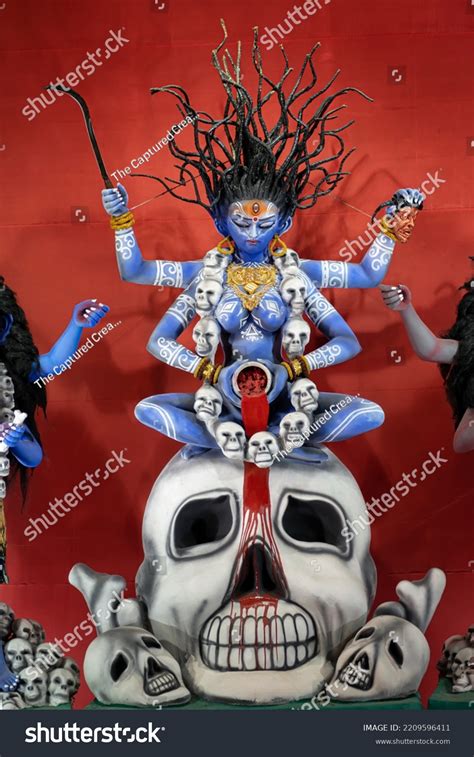 Goddess Kali Idol Decorated Puja Pandal Stock Photo 2209596411 | Shutterstock