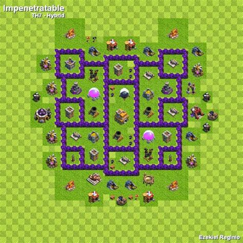 Town Hall 7 Hybrid Base "Impenetratable" ~ Clash of Clans Tips and Tricks