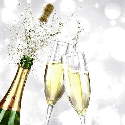 Servietten Happy Toast Korken Sekt Prost Salut Jubil Um Silvester