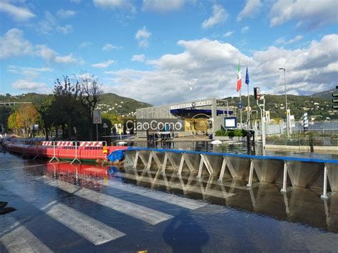 Ore 7 riaperta una corsia del lungolago di Como ed il Lario è in