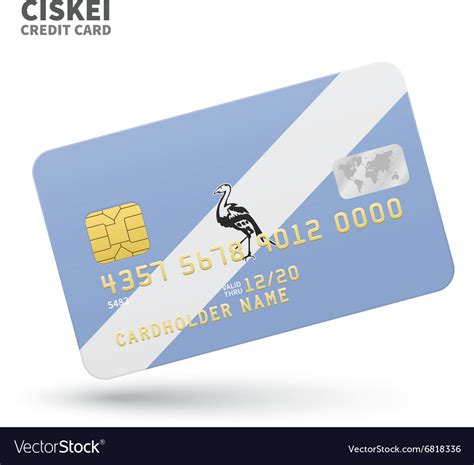 Credit card with ciskei flag background for bank Vector Image