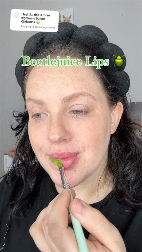 Adrianna Green on Instagram: "Beetlejuice Lips! 🪲💚👄 Finally found green ...