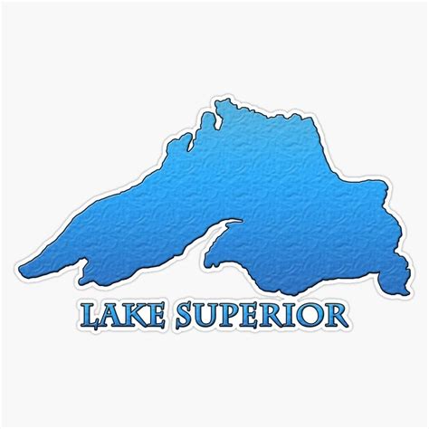 Lake Superior Great Lakes Outline Sticker Vinyl Decal Wall