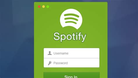 Spotify Login Screen Interface Creative Vip