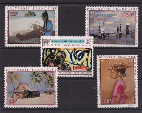 POLYNESIE SERIE COMPLETE DE 5 TIMBRES POSTE AERIENNE NEUF N 40 à 44