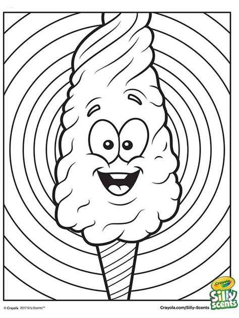 Silly Scents Cotton Candy Coloring Page