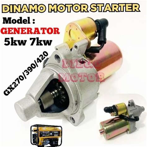 Jual Dinamo Starter Motor Mesin Genset 5kw 7kw GX270 GX390 GX420 Di