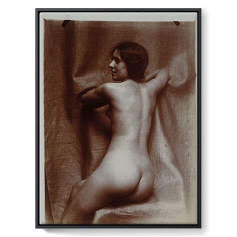 Naked Woman Sitting Three Quarters Back On A Chair Face In Profile