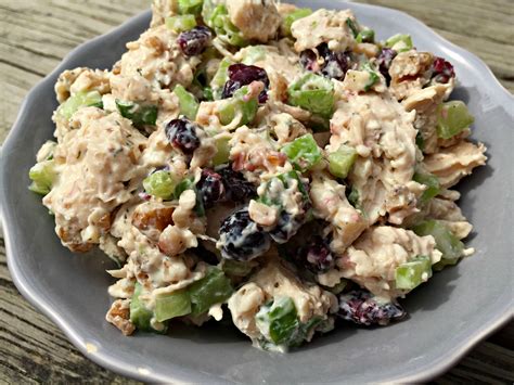 Chicken Salad with Dried Cranberries and Walnuts - Chocolate Slopes