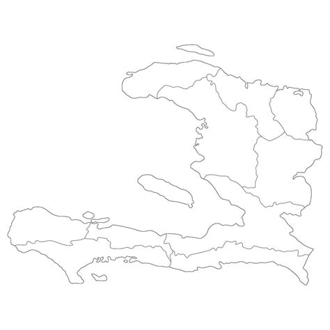 Haiti Map Map Of Haiti In Administrative Provinces In White Color