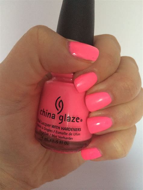 China Glaze Shocking Pink Neon Nail Polish Nails Summer Nails