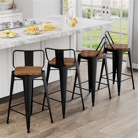 Andeworld 26 Inch Swivel Bar Stools Set Of 4 Counter Height Stools