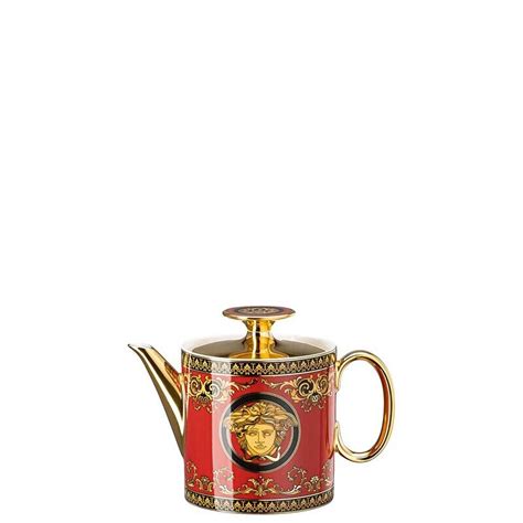 Versace Medusa Red Modern Tea Pot For Two 19335 409605 14220 HomeBello