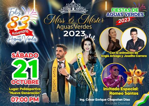 Eleccion Y Coronacion De Miss Y Mister Aguas Verdes Campa As