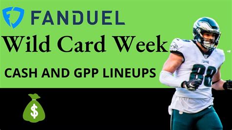 2022 Nfl Fanduel Cash And Gpp Lineups Wild Card Weekend Picks Youtube