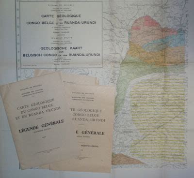 Carte Geologique Du Congo Belge Et Du Ruanda Urundi Von Royaume De