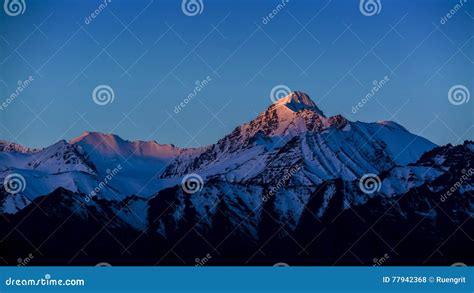 Himalayan Mountain Range during Sunrise Stock Photo - Image of mountaineering, panorama: 77942368