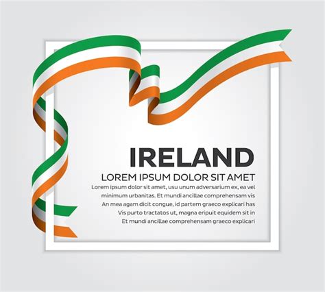 Vetor Bandeira Da Irlanda Vetor Premium