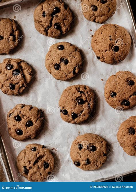 Homemade Chocolate Cookies With Chocochips Stock Photo Image Of Sweet