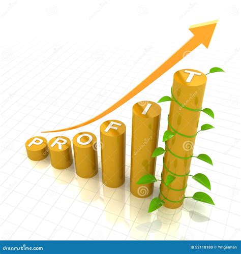 Il Grafico Di Crescita Di Profitto Con La Plantula D Rende