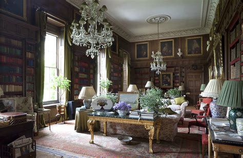 Library, Badminton House, home to the Dukes of Beaufort | Country house interior, English ...