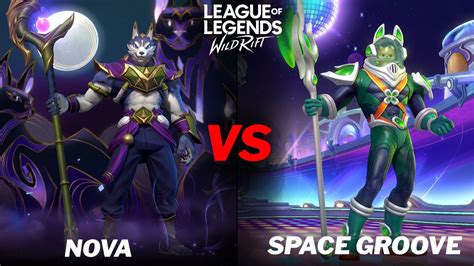 Nasus Space Groove Vs Nova Skin Comparison Wild Rift Youtube