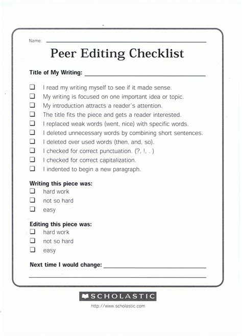 Editing And Proofreading Worksheet