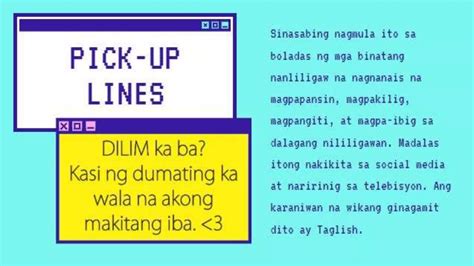 Sitwasyon Ng Wikang Filipino Sa Fliptop Hugot Lines At Pick Up Lines Ppt