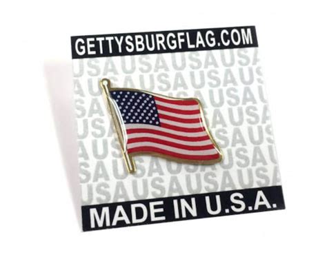 American Flag Enamel Lapel Pin Single Waving Proudly Made In Etsy