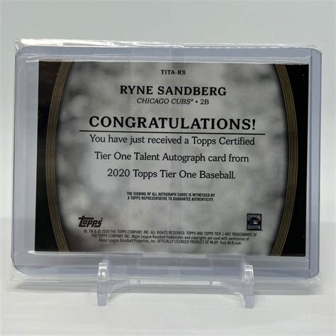 Yahoo Ryne Sandberg Auto Topps Tier One B