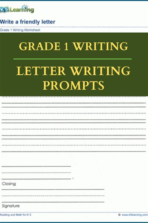 Letter Writing Prompts | Writing prompts, Friendly letter writing ...