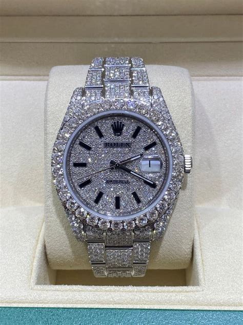 Avalanche Iced Out Rolex Bust Down 41mm Watch Expensive Jewelry Luxury ...