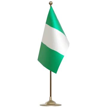 Nigeria Flag With Pole, Nigeria Flag Waving, Nigeria Flag Waving Transparent, Nigeria Flag PNG ...